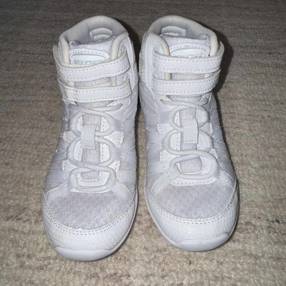 Girls White Cheerleading Shoes Lightweight Youth Cheer Dance Competition Sneaker
